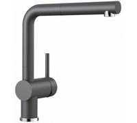 BLANCO LINUS-S 516688 Grifería de cocina de aspecto SILGRANIT con caño extraíble, alta presión, color gris antracita