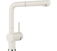 BLANCO LINUS-S | Grifo de cocina en blanco suave | Alta presión | Con manguera extraíble | Válvula antirretorno | Cartucho de cerámica | Calidad del agua asegurada y ahorro de agua