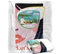 Blanco Lotus Lets Fun Manta súper suave con tacto sedoso - 152 x 127 cm