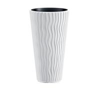Blanco Macetero 530mm x 300mm Delgado Alto Maceta Planter