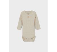 Blanco Mangas Largas Acanalado Pelele