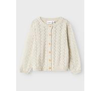 Blanco Mangas Largas Chaqueta De Punto