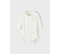 Blanco Mangas Largas Pelele