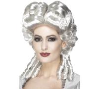 Blanco Marie Antoinette Peluca Halloween Barroco Disfraz para Dama Accesorio