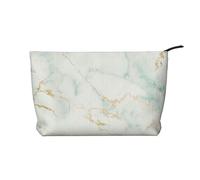 Blanco Menta Verde Mármol Dorado Gris Glam,Neceser de Pana, Neceser de Maquillaje portátil, Neceser de Viaje