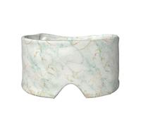 Blanco Menta Verde Mármol Dorado Gris Glamour,Máscara para ojos con bloqueo de luz y protección ocular completa para dormir, orejeras y ojos.