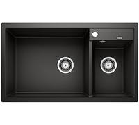 Blanco 525936 - Fregadero METRA 9 2 Cubetas Sobre Encimera Mueble de 90 Cm Negro