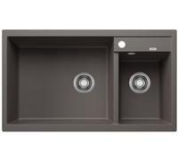 BLANCO METRA 9 Fregadero de granito de granito de color gris silcán | tipo de montaje: instalación desde arriba | lavabo principal a la izquierda | para armarios inferiores de 90 cm de ancho | lavabo