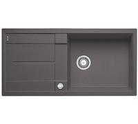 BLANCO METRA XL 6 S-F Fregadero de Granito de Color Gris Roca de SILGRANIT, Tipo de Montaje: empotrable, Reversible, para armarios Inferiores de 60 cm de Ancho, Lavabo Grande, Superficie fácil de