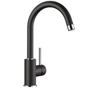 Blanco Mida grifo de cocina de pie negro 526145