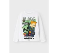 Blanco Minecraft Top De Manga Larga