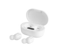 (Blanco) Mini pantalla digital Auriculares internos inalámbricos Bluetooth 5.0 Batería larga resistente al agua