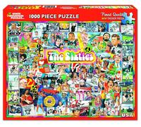 Blanco Mountain Puzles Sesentas Collage 1000 Piezas Rompecabezas 760mm x 610mm