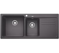Blanco Naya 8 S fregadero de granito 116x50 cm gris/grafito/ónix 519655