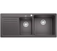 Blanco Naya 8 S fregadero de granito 116x50 cm gris/grafito/ónix 525780