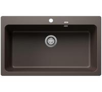 BLANCO NAYA XL 9 Fregadero de granito de SILGRANIT cafe | Tipo de montaje: instalación desde arriba | para armarios inferiores de 90 cm de ancho | Gran volumen de lavabo para un uso óptimo |