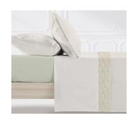 BLANCO NUMERO UNO Juego de Sábanas Manterol Cuadros y Flores Beach Provenza 411 (90 cm)