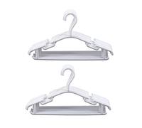 BLANCO - Pack de 20 perchas para niños PP perchas para bebé o niño 27 x 15 cm