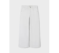 Blanco Pernera Ancha Pantalones