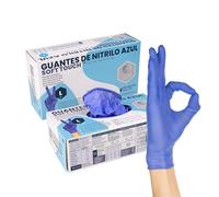 BLANCO PLATA Guante de nitrilo azul Soft Touch Caja Talla Grande 1 caja de 100 unidades