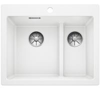 Blanco Pleon 6 Split fregadero de granito 61.5x51 cm blanco 521693