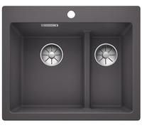 Blanco Pleon 6 Split fregadero de granito 61.5x51 cm gris/grafito/ónix 521690