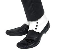Blanco Polainas Gánster 20s Mafia Capone Disfraz Zapato Accesorio
