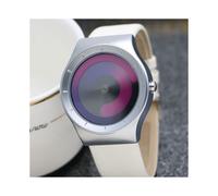 (Blanco púrpura B) 2024 Reloj de cuero genuino a prueba de agua futuro nuevo concepto color marea hombres marea