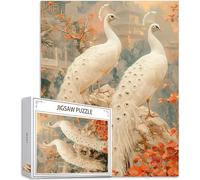 Blanco Puzzle 6000 Piezas Adultos, Puzzle Pavo real Patrón Diseño, Jigsaw Adultos, 5D DIY Artesanía Familia Actividades con Embalaje de Caja de Regalo, Home Room Wall Decor, Regalo 179x105cm, Model856