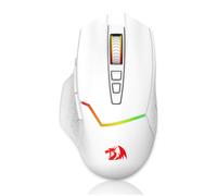 (BLANCO) Ratón inalámbrico para juegos Redragon M690 PRO, 8000 DPI, ratón con cable, botón de disparo