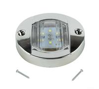 Blanco redondo Marine LED popa luz para barcos, 12 V CC, IP67 a prueba de salpicaduras, 147 lm, ángulo de haz de 120°, carcasa ABS, luz de cortesía/cubierta/cabina/travesaño (blanco)