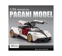(Blanco) Simulación 1:24 Pagani Modelo de coche de aleación con dragón chino Sonido y luz Retroceso