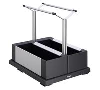 BLANCO Storage Caddy 40 | plástico, aluminio negro gris | [41,5 x 34 x 39,5 cm] | Cómodo acceso gracias al mango y la función deslizante totalmente extensible