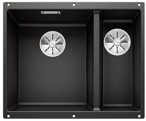 Blanco Subline 340/160-U fregadero de granito 52.5x40 cm negro 525985
