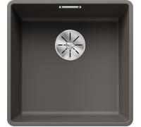 BLANCO SUBLINE 400-F | SILGRANIT Volkangrau | Einbauart: Flächenbündig | sin desagüe | 50er Unterschrank | Gran volumen de la cuenca para un uso óptimo | Reinigungsfreundliche Öberfläche