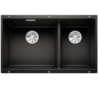 Blanco Subline 430/270-U fregadero de granito 72.5x40 cm negro 525991