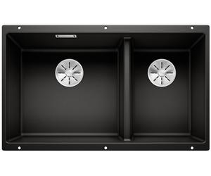 Blanco Subline 430/270-U fregadero de granito 72.5x40 cm negro 525991