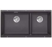 Blanco SUBLINE 480/320-U 523 - Fregadero de cocina (585 unidades, 480/320-U-523), color gris roca, 1, 340 mm/160 mm