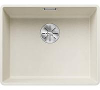 BLANCO SUBLINE 500-F Fregadero de granito de color blanco suave de SILGRANIT | Tipo de montaje: empotrado | para armarios inferiores de 60 cm de ancho | Gran volumen para un uso óptimo | Superficie