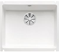 BLANCO SUBLINE 500-U | Cerámica blanca cristalina brillante | Tipo de montaje: bajo encimera | para armarios inferiores de 60 cm de ancho | Gran volumen de lavabo para un uso óptimo | Superficie fácil