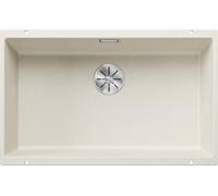 BLANCO SUBLINE 700-U Fregadero de granito de color blanco suave de SILGRANIT, tipo de montaje: bajo encimera, para armarios inferiores de 80 cm de ancho, forma de lavabo 2 en 1: dos cuencas, un