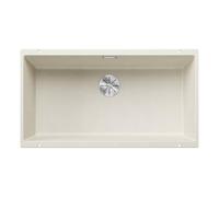 BLANCO SUBLINE 800-U Fregadero de granito de color blanco suave, tipo de montaje: bajo encimera, para armarios bajos de 80 cm de ancho, un recorte y solo una vez montado, 83 x 46 x 23,2 cm