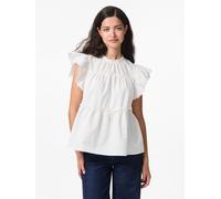 Blanco Top De Manga Corta M
