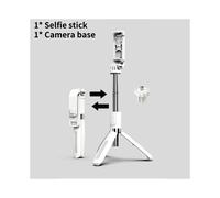 (Blanco) Trípode Selfie Stick Bluetooth Soporte para cámara de teléfono Soporte para transmisión en vivo Portátil