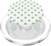Blanco Verde Claro Lunares Patrón Estético Lindo Polkadot PopSockets PopGrip para MagSafe