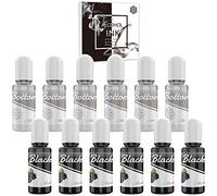 Blanco y Negro Alcohol Ink Set - 120ml Tinta para Pintura de Resina Epoxi, Fabricación de Placas Petri, Yupo - Tinte de Color Epoxy para Arte de Resina, Vasos - 4oz