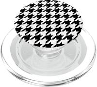 Blanco y Negro Pata de Gallo Lindo Preppy estética clásica PopSockets PopGrip para MagSafe