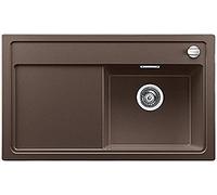Blanco zenar 45 S, cocina fregadero, SILGRANIT Puradur Incluye Tabla de cortar de madera, platillos Derecho, Marrón, 519219