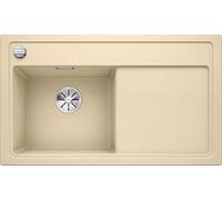 BLANCO Zenar 45 S - Fregadero de cocina Silgranit PuraDur; lavabo izquierdo, champán/con sistema de drenaje InFino, incluye tabla de cortar de cristal y mando a distancia de drenaje, 523814
