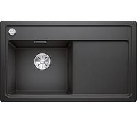 BLANCO ZENAR 45 S - Fregadero de granito de granito de SILGRANIT antracita, tipo de montaje: instalación desde arriba | lavabo principal a la izquierda | para armarios inferiores de 45 cm de ancho |